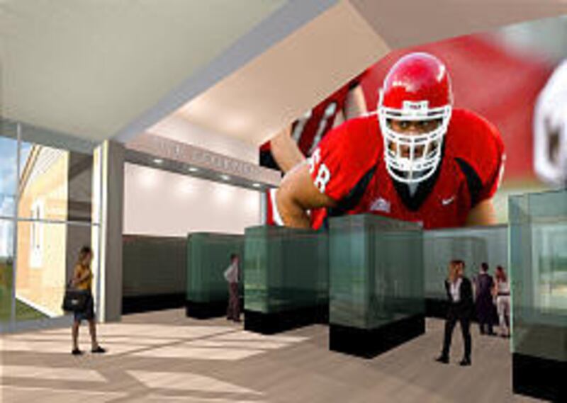 An artist's rendering shows what the inside of the new Spence Eccles Field House at the U. will look like.