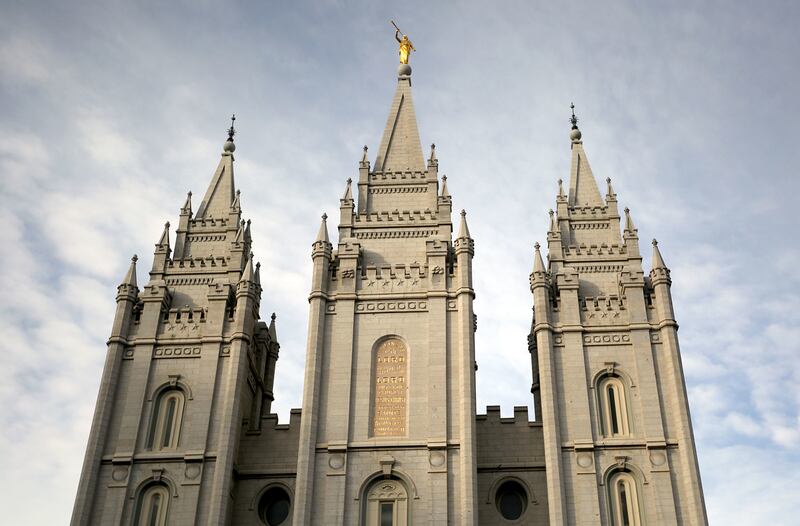 The Salt Lake Temple is pictured on Wednesday, Jan. 3, 2018, the morning after the death of LDS Church President Thomas S. Monson.