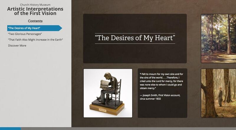 The LDS Church History Museum's new online art exhibit features the First Vision.