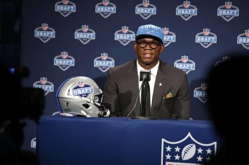 BYU's Ziggy Ansah is introduced as the fifth overall pick by the Detroit Lions in the First Round of the NFL Draft at Radio City Music Hall. April 25, 2013
