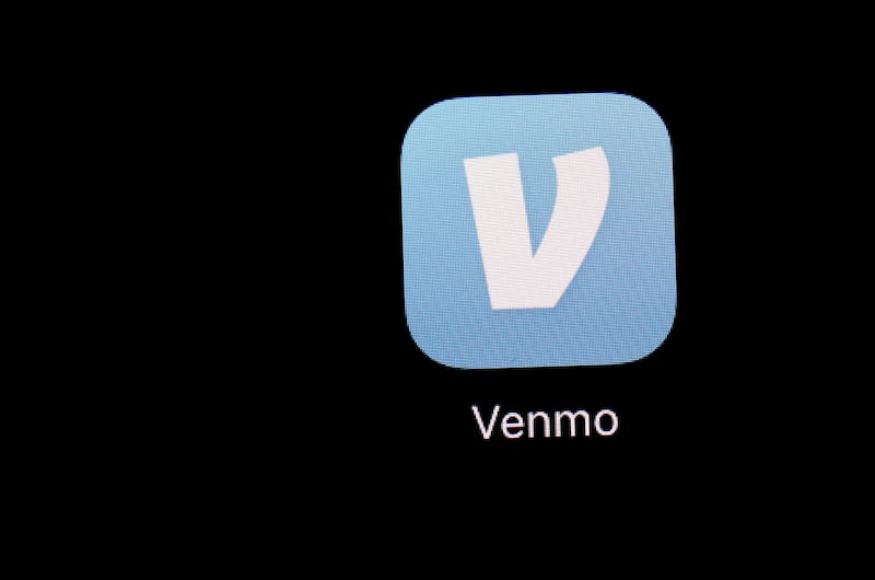 The Venmo app is shown on an iPad.