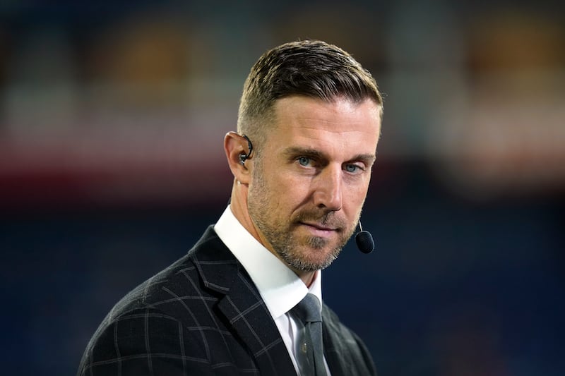 ESPN personality and commentator Alex Smith before a Monday Night NFL football game in Nashville, Tenn.