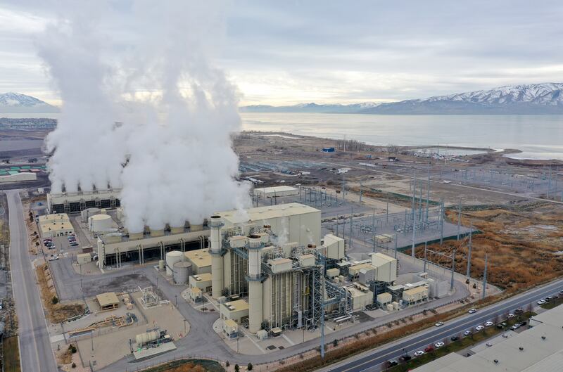 The Lake Side Power Station is pictured near Utah Lake in Vineyard on Jan. 13, 2022. 