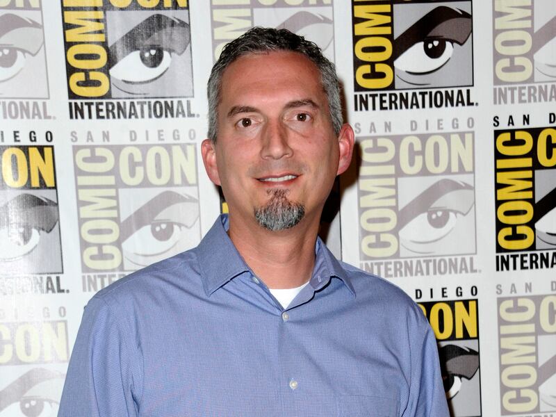 FILE - In this July 11, 2015 file photo, James Dashner, author of "Maze Runner" attends the 20th Century Fox press line at Comic-Con International in San Diego. Dashner has been dropped by his literary agent. In recent days, Dashner has faced allegations