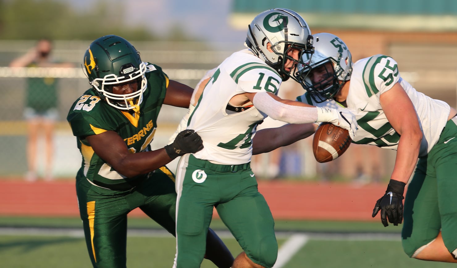 High school football Kearns holds tough in slugfest 147 win over