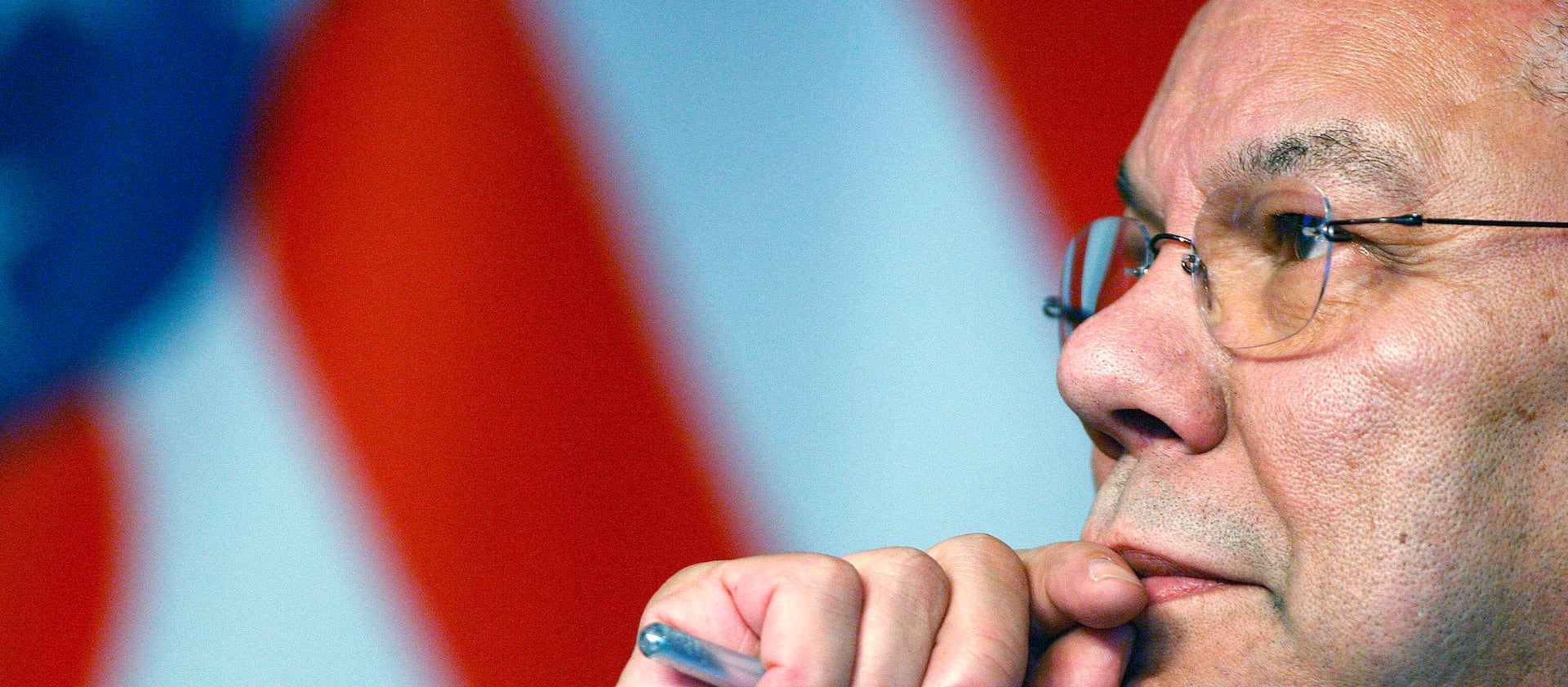 Former Secretary of State Colin Powell attends a ceremony in Tocqueville, east of Cherbourg, France, in 2006.