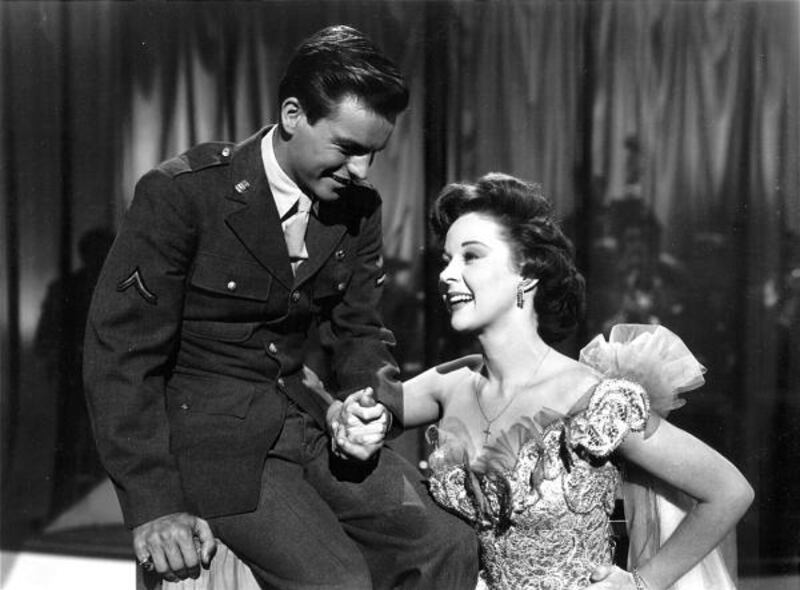 Robert Wagner and Susan Hayward in "With a Song in My Heart."