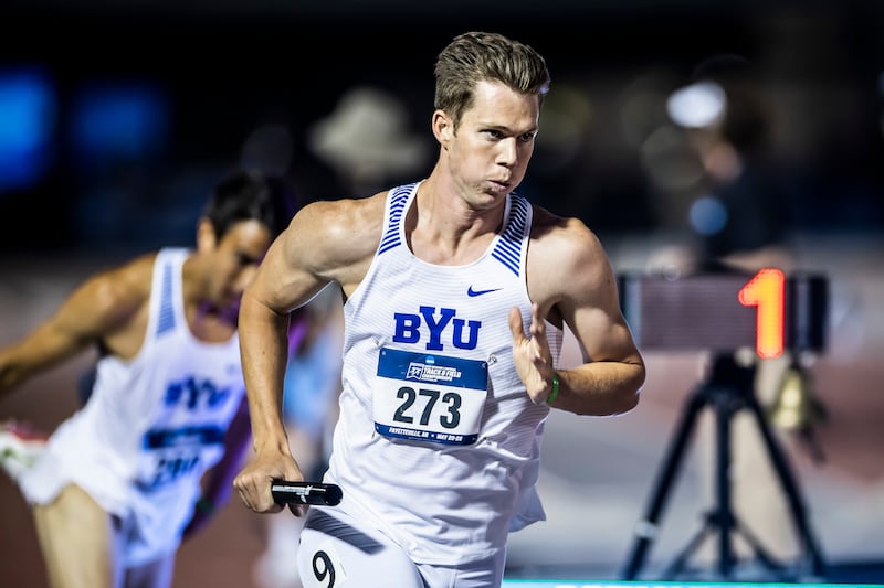The BYU track and field team competes at the NCAA West Preliminary on Friday, May 27, 2022 at John McDonnell Field in Fayetteville, Arkansas.