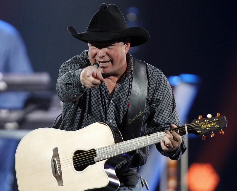 Garth Brooks performs his first of four shows at the Vivint Arena in Salt Lake City on Thursday, Oct. 29, 2015.
