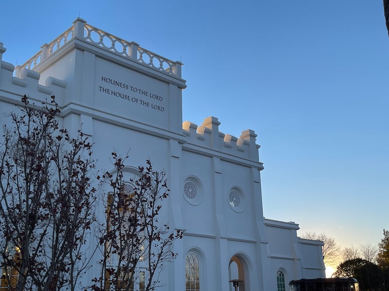 The St. George Utah Temple on Saturday, Dec. 9, 2023, the day before it was rededicated by President Jeffrey R. Holland,