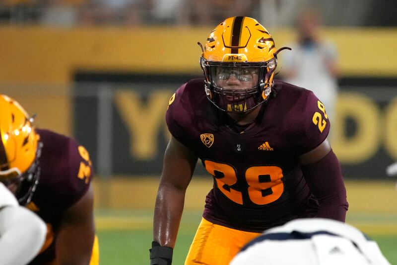 Arizona State linebacker Will Shaffer in action against Northern Arizona, Thursday, Sept. 1, 2022, in Tempe, Ariz.