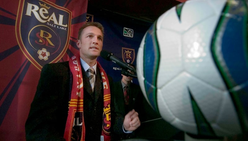 Jason Kreis, pictured when Real Salt Lake acquired him in 2004, has accepted a front-office role with the team in 2023.