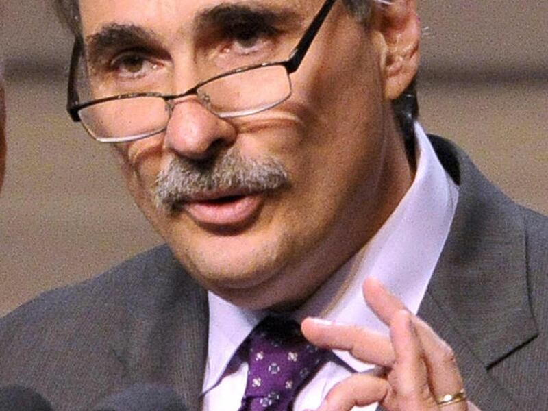 FILE - In this June 21, 2011 file photo, David Axelrod speaks in Chicago. Axelrod, President Barack Obama's chief political adviser on Tuesday conceded that a dark cloud looms over the American economy and Obama's political future, describing the presiden