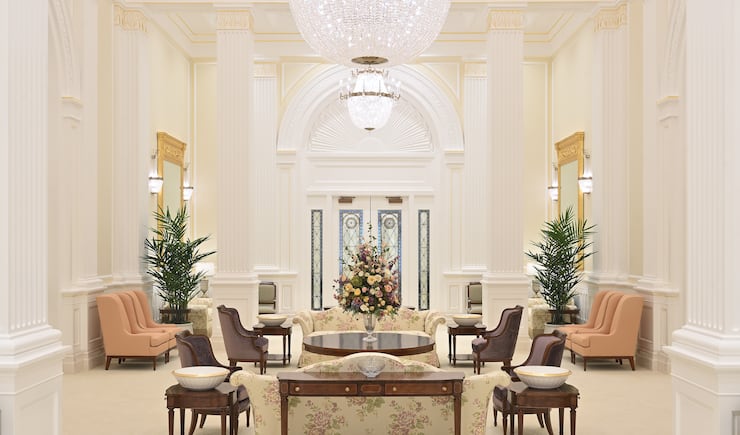 The celestial room of the Deseret Peak Utah Temple.