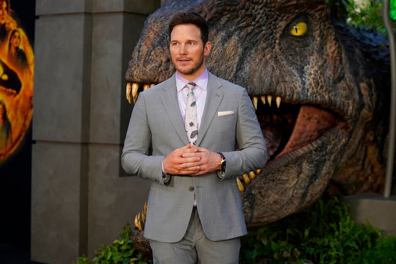 Chris Pratt arrives at the premiere of “Jurassic World Dominion” on Monday. June 6, 2022, at the TCL Chinese Theatre in Los Angeles.