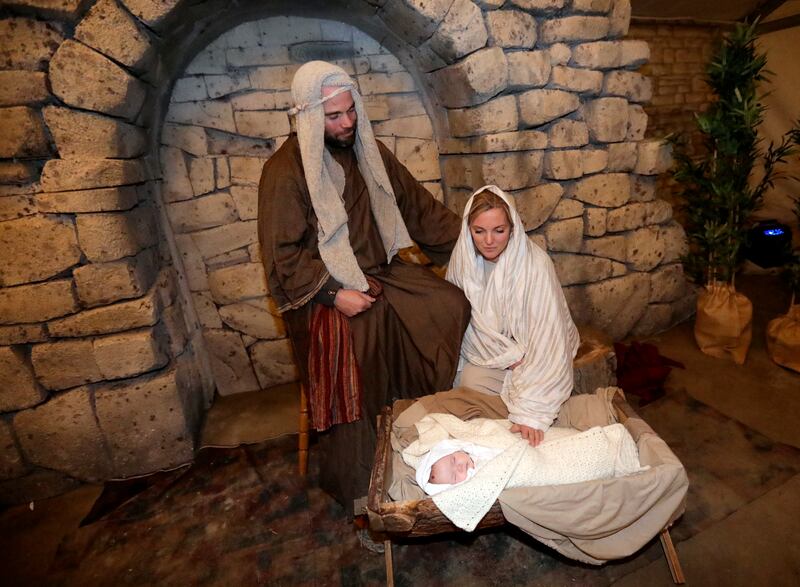 Actors perform at a live nativity event in Lehi, Utah, in 2019.