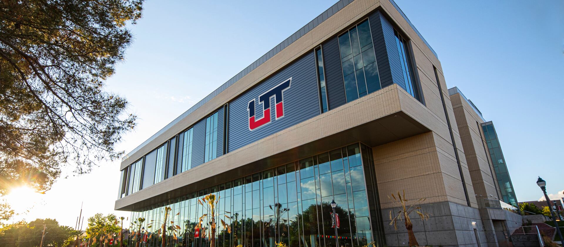 A rendering of a building on Dixie State’s campus with new branding.