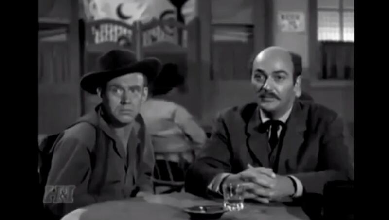 A clip from an old Western series called “Trackdown” has gone viral for having a character named Walter Trump who wants to build a wall.
