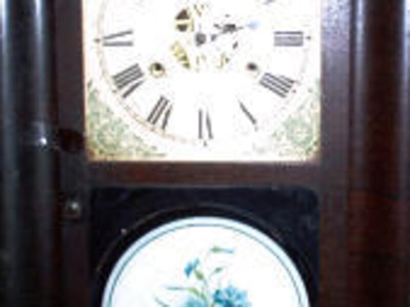 This variety of Seth Thomas clock is called an ogee. Other companies also made ogee models.