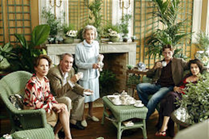 Nathalie Baye, left, Bernard Lecoq, Suzanne Flon, Benoit Magimel and Melanie Doutey in "Flower of Evil."