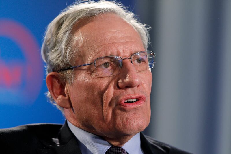 This June 11, 2012, file photo shows former Washington Post reporter Bob Woodward speaking during an event to commemorate the 40th anniversary of Watergate in Washington. Woodward and Elder D. Todd Christofferson of The Church of Jesus Christ of Latter-da