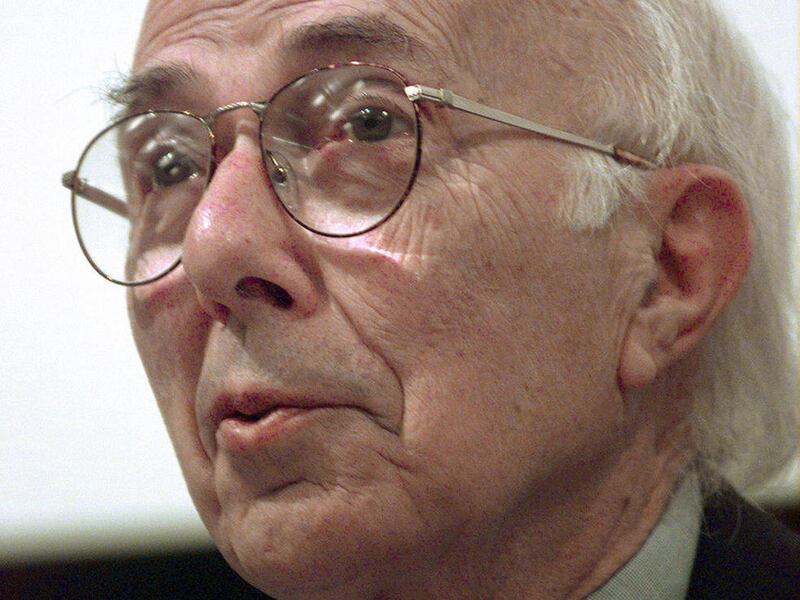 FILE - A 1997 file photo of Italian biologist, physician and geneticist Renato Dulbecco, Nobel Prize laureate in 1975, who has died in La Jolla, Ca., Monday, Feb. 20, 2012. He was 97. Dulbecco's research, carried out between the fifties and the seventie