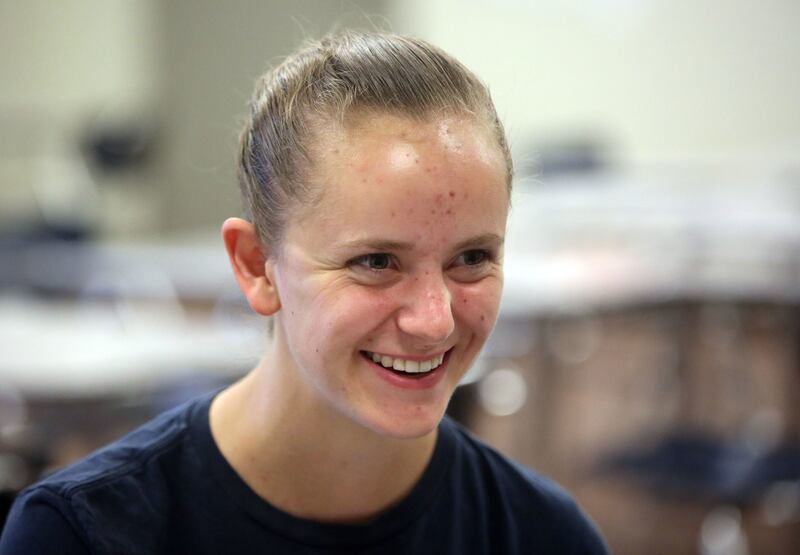 Rebecca Cromar talks about how Positive in the Present has affected her at Salem Hills High School in Salem on Thursday, May 24, 2018.