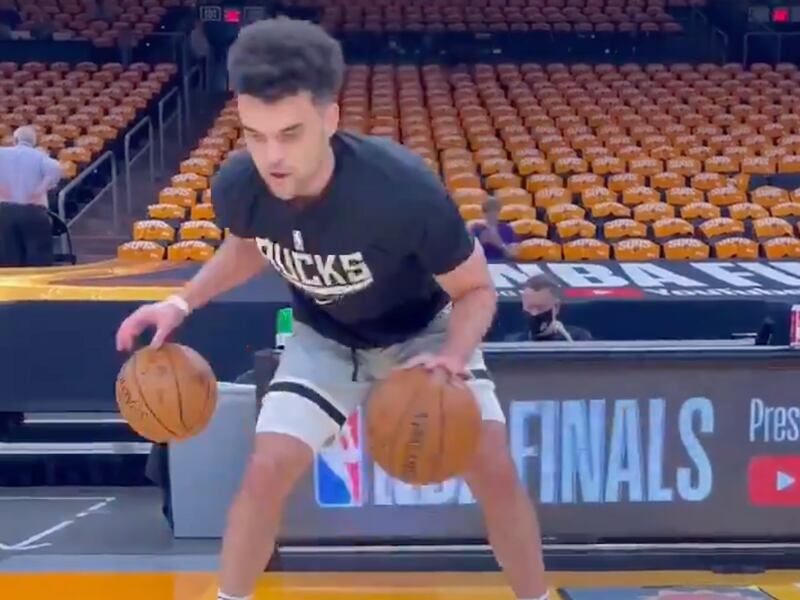 The Milwaukee Bucks shared a behind-the-scenes video of former BYU star Elijah Bryant from the NBA Finals.