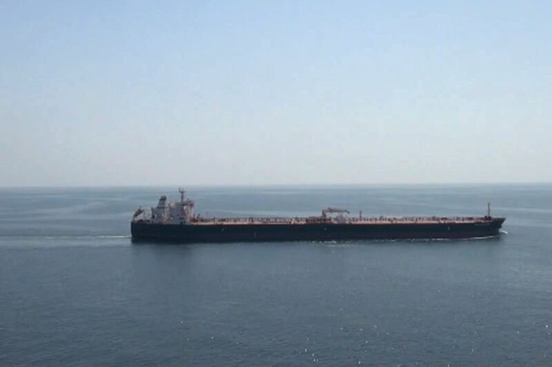 The Advantage Sweet oil tanker’s deck in the Gulf of Oman.