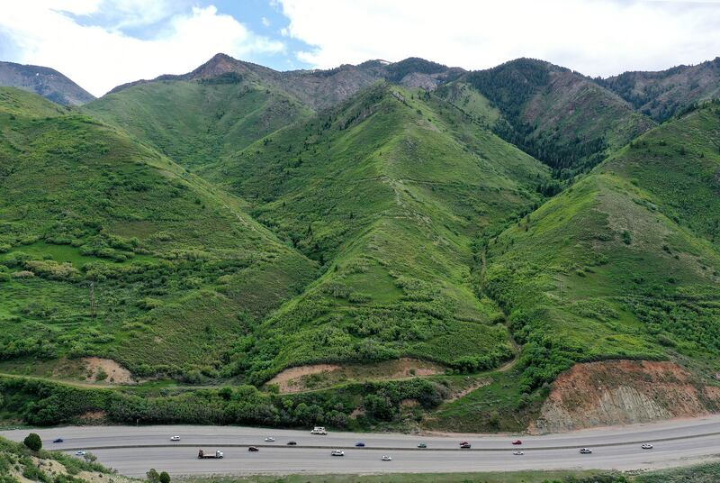 The location of Granite Construction Company’s proposed I-80 South Quarry is pictured in Parleys Canyon near Salt Lake City on May 31, 2023.