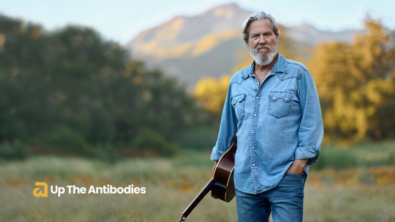 A still from Up The Antibodies, a new educational campaign from AstraZeneca, with Jeff Bridges.