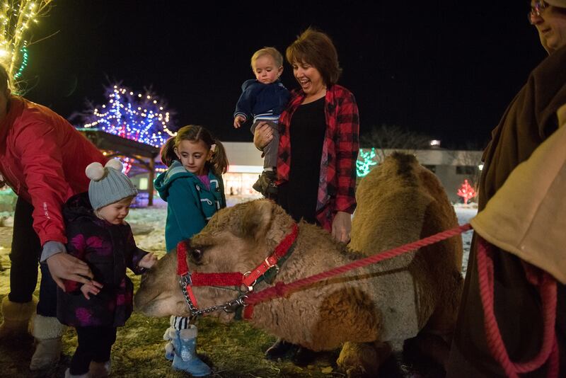 Scenes from the University Place Nativity.
