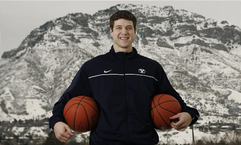 Brigham Young Cougar guard Jimmer Fredette poses in Provo, Utah, Thursday, Jan. 27, 2011.