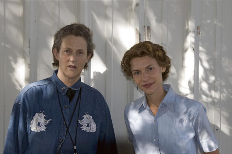 Temple Grandin, left, and Claire Danes, who plays her.