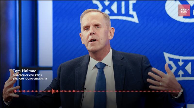Tom Holmoe, BYU athletic director, is featured on the Church News podcast.