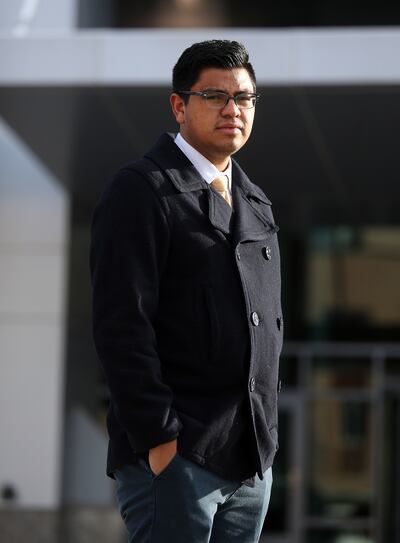 Bernardo Castro poses for a portrait outside the Wallace F. Bennett Federal Building in Salt Lake City on Thursday, Dec. 21, 2017.