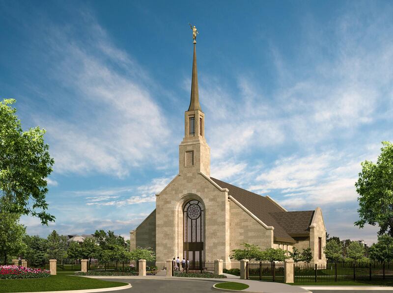 This is a rendering of the Winnipeg Manitoba Temple.