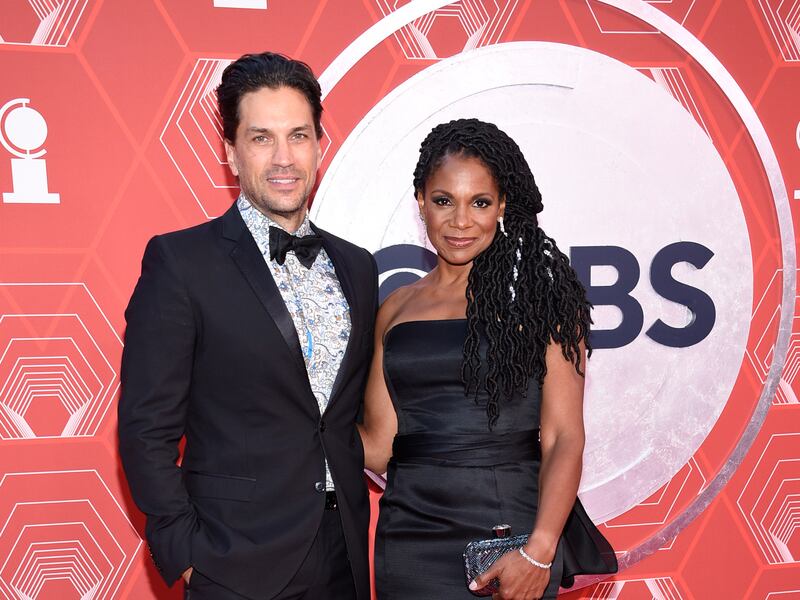 Will Swenson and Audra McDonald arrive at the 74th annual Tony Awards at Winter Garden Theatre in New York.