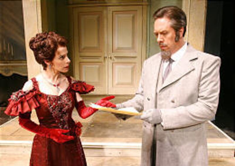 Maria Kanyova is Violetta, and Stephen Powell is Giorgio Germont in Utah Opera's production of Verdi's "La Traviata."