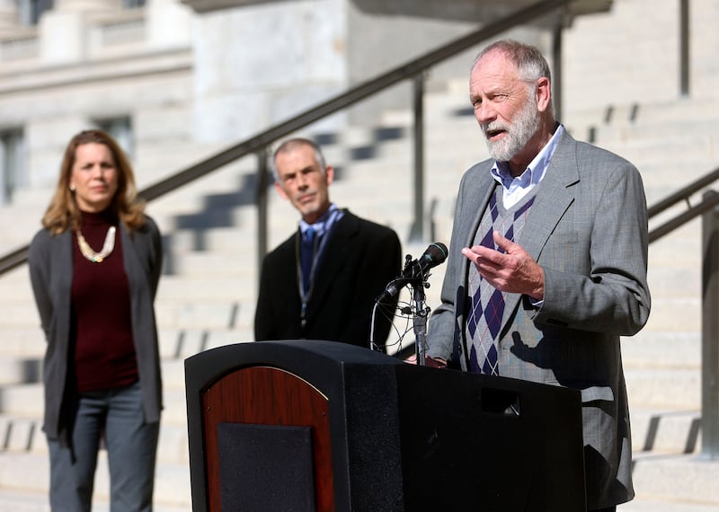 Steve Erickson, with the Utah chapter of the National Association of Housing and Redevelopment Officials, speaks about the need for affordable housing.