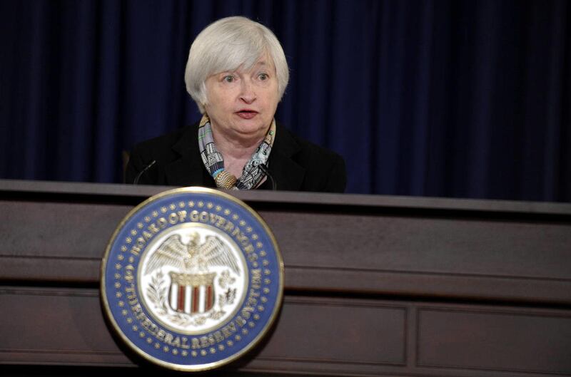 Federal Reserve Chair Janet Yellen speaks during her first news conference at the Federal Reserve in Washington, Wednesday, March 19, 2014. Over the past several days, a number of economic indicators have been released. Some of these figures suggested a w