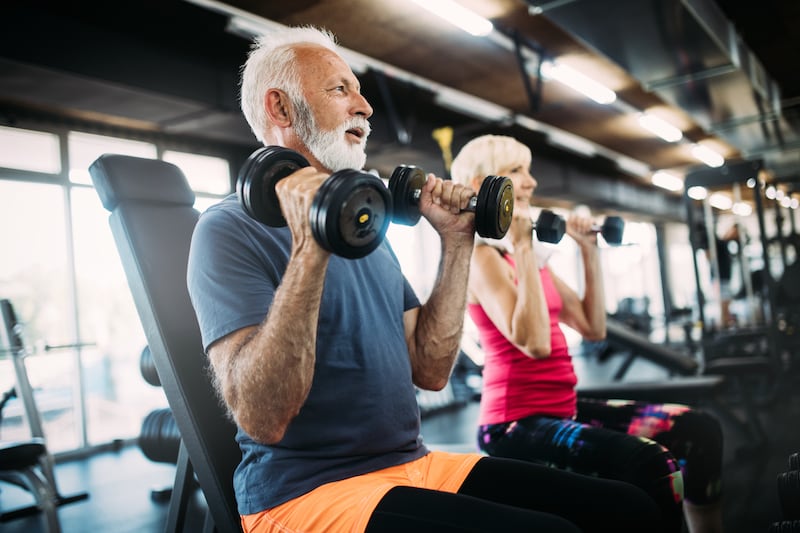 Lifting weights as one ages is good for overall health and fitness.
