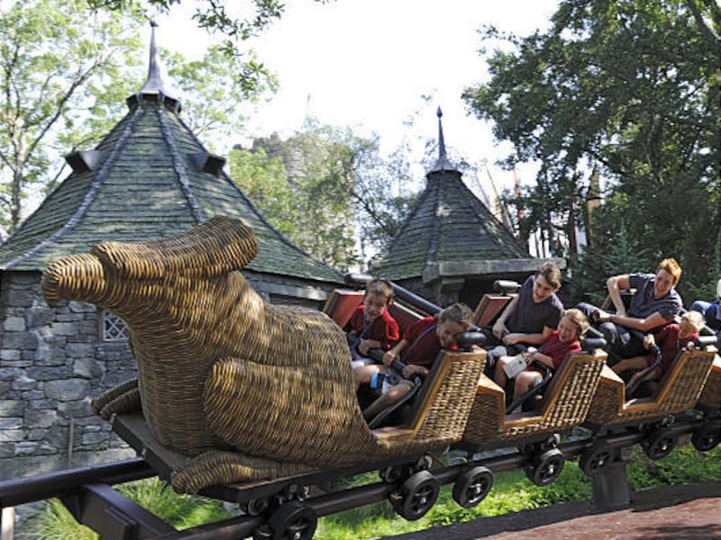 Flight of the Hippogriff ride at the Wizarding World of Harry Potter at Universal Orlando Resort is designed for the younger travelers.Flight of the Hippogriff ride at the Wizarding World of Harry Potter at Universal Orlando Resort is designed for the you