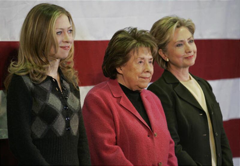 Sen. Hillary Clinton, right, with mother Dorothy Rodham and daughter Chelsea, has said, "Learning about my mother's childhood sparked my strong conviction that every child deserves a chance to live up to her God-given potential."