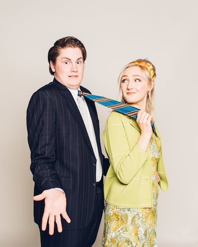 Axel Magee, played by J. Caleb Morris, falls in love with Susan Hollander, played by Mahaley Hansen, in the "Don't Drink The Water" play. The play runs through Feb. 3 at CenterPoint Legacy Theatre.