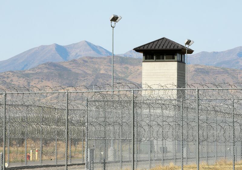 A guard tower at the Utah State Prison .