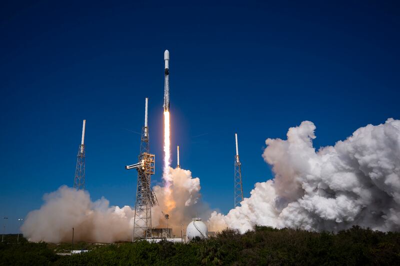 A successful liftoff from Space Launch Complex 40 at Cape Canaveral Space Force Station in Florida