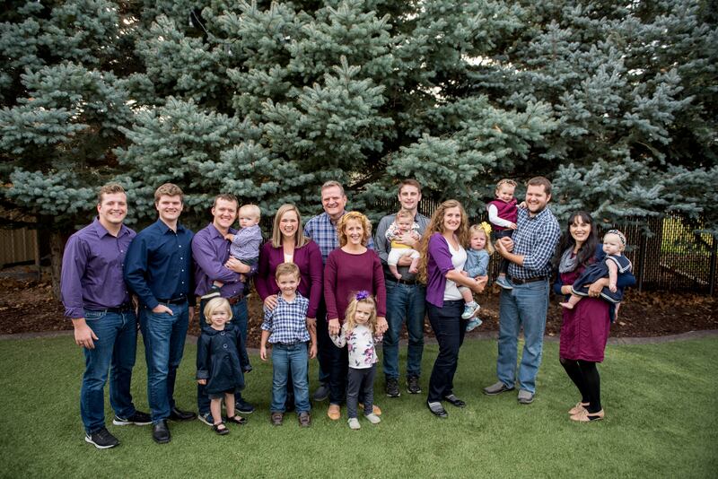 The LeBaron family loves to sing together. Several of the children and spouses received formal training in music.