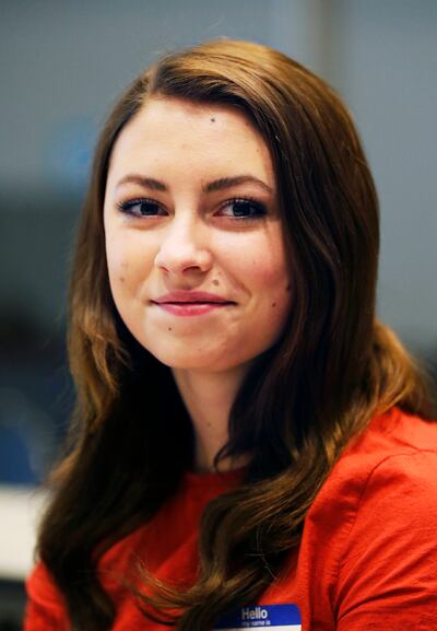 Kelsey Childs of Bountiful High School poses for a photo during the Beyond the March student forum at the Utah State Office Building in Salt Lake City on Monday, March 19, 2018.