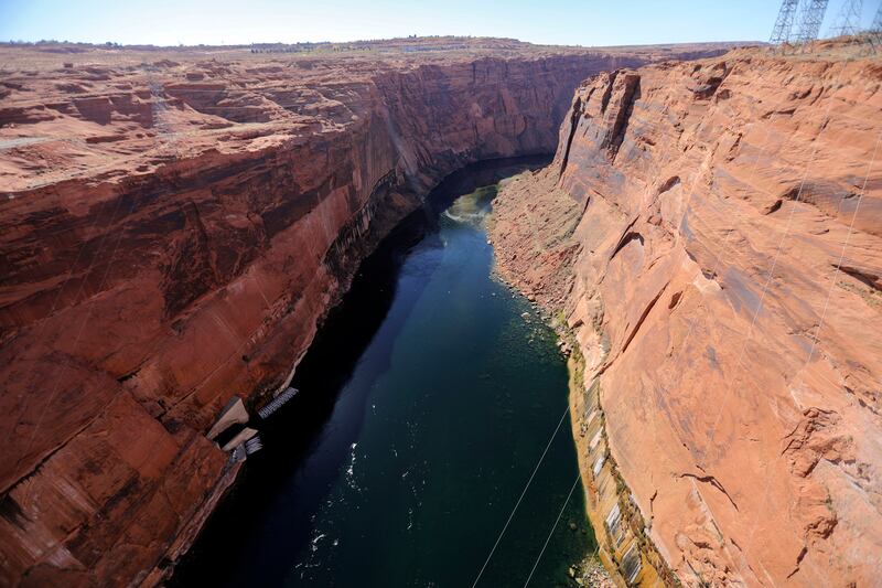 The Colorado River is pictured in Page, Ariz., on March 28, 2021.